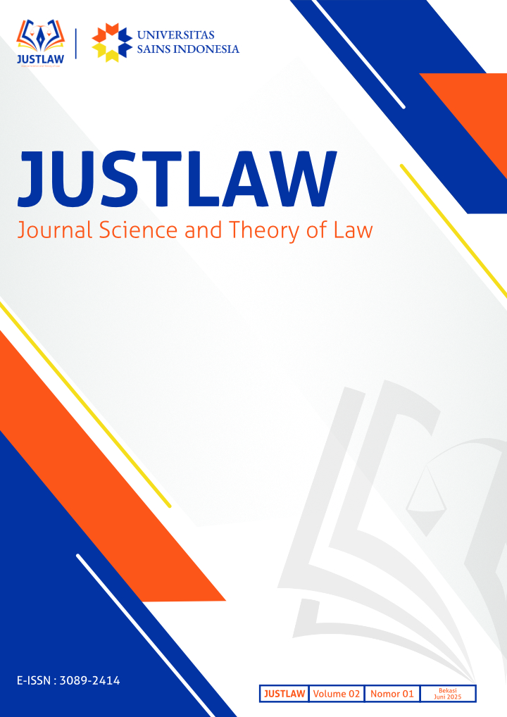 View Vol. 2 No. 01 (2025): JUSTLAW : Journal Science and Theory of Law